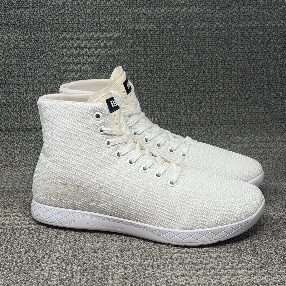 NOBULL Outwork High Top Men's 9 Women's 10.5 White Cross Training Shoes